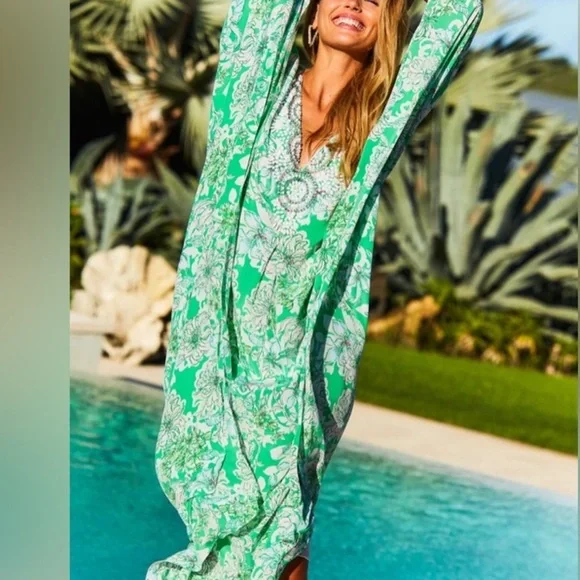 Lilly Pulitzer Mindy silk caftan dress
